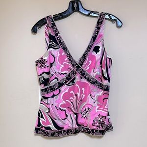 Elie Tahari - Floral Paisley Blouse - Petite Medium